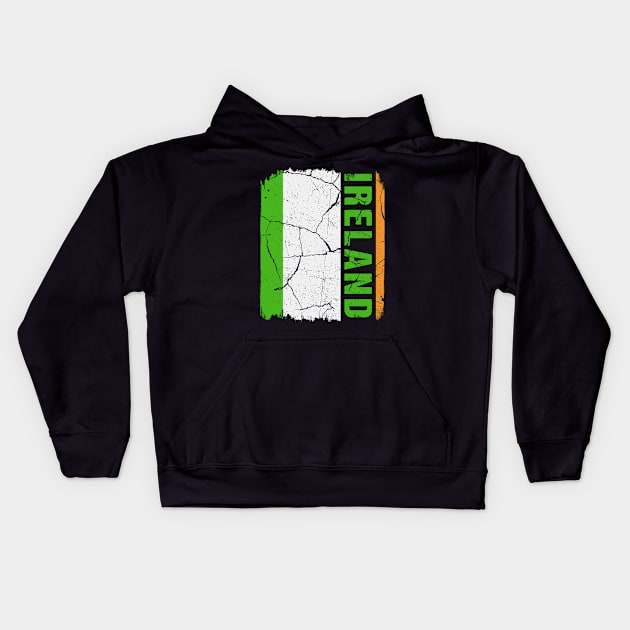 Vintage Irish Flag Ireland Pride Roots Heritage Kids Hoodie by snnt